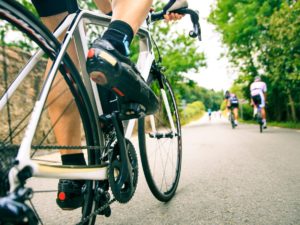 Bicycle Accident Lawyer Charlotte, NC- man riding bike down a path